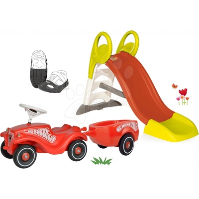 Smoby Toboggan KS a BIG odrážedlo New Bobby s návleky na boty 310262-13