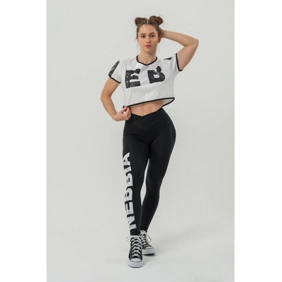 NEBBIA Oversized Crop Top Game On White