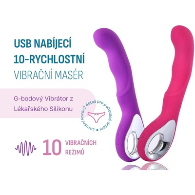 Kvigo USB Nabíjecí 10 rychlostní Vibrační Masér pro Ženy