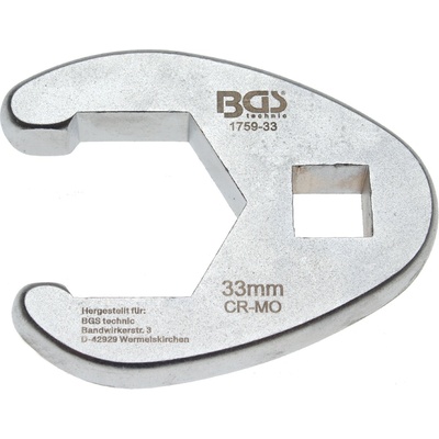 BGS Technic Plochý otvorený kľúč 12,5 mm 1/2" 33 mm BGS 1759-33