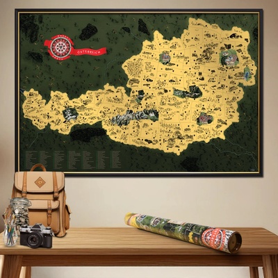 Stieracia mapa Rakúska DELUXE XL