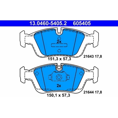 ATE 605405 Sada brzdových destiček 13.0460-5405.2