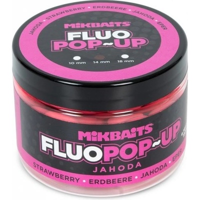Michal Kučera MIKBAITS Mikbaits Plovoucí fluo boilie 150ml - Jahoda 14mm