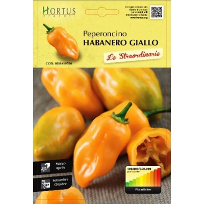 Hortus Лют Пипер Хабанеро Жълт Peperoncino Habanero Giallo