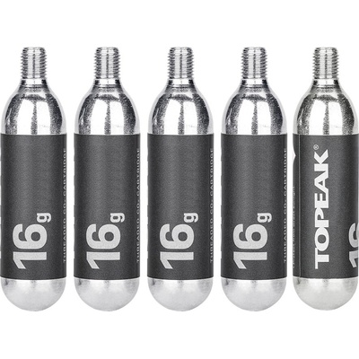 Sada CO2 bombičiek Topeak 16g Threaded CO2 Cartridge - 5ks uni