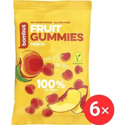 Bombus Fruit Energy Peach gummies 6 x 35 g