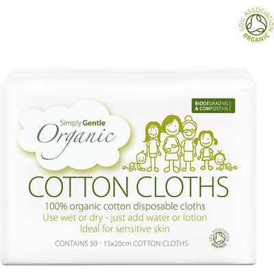SIMPLY GENTLE Organické obrúsky 50 ks