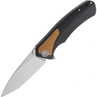 ! Petrified Fish PF838 Pub Stonewashed D2 Brown G10 With Black G10 PF838BRW