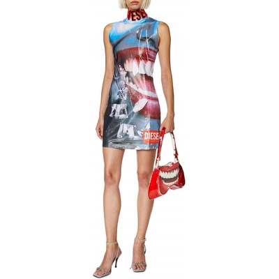 Diesel D-Faces Dress modrá