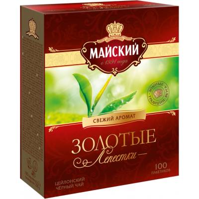 Mayskij Čaj černý Černý Zolotye lepestki 100 x 2 g