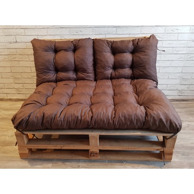 Mybesthome MATTEO SET hnědá 120 x 80 cm, 2 x opěrka 60 x 40 cm