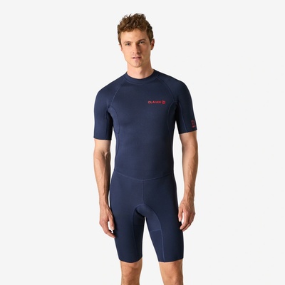 OLAIAN Pánska neoprénová kombinéza 100 na surf s hrúbkou 1,5 mm námornícky modrá