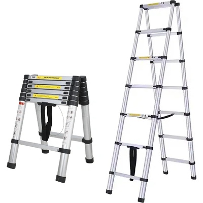 MXM Двураменна сгъваема стълба - 2м+2м, алуминий