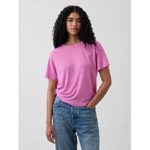 GAP Ленена тениска GAP GAP | Rozov | ЖЕНИ | XS