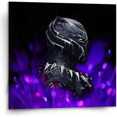 Sablio Obraz BLACK PANTHER Fialová luminescence - 110x110 cm