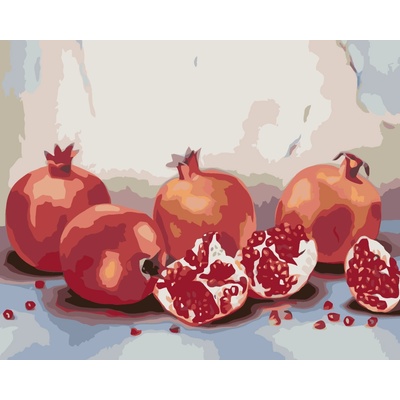 ZUTY Malování podle čísel GRANÁTOVÉ JABLKO MYROSLAVA VOLOSCHUK Rozměr 40 x 50 cm Rámování vypnuté plátno na rám
