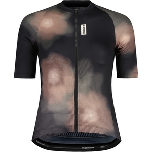 Maloja Фланелка с къс ръкав за колоездене Maloja Women's SchneckM. Cycling jersey - Deep Black Bloom - размер XS (156-3049-0111)