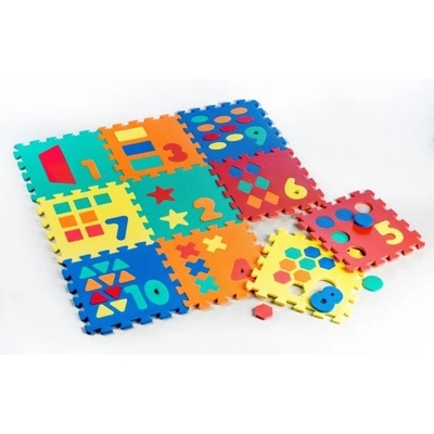 Wiky Pěnové puzzle Počítání Tvary 32x32 cm 10 ks
