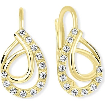 Soliter Zlaté náušnice s kryštálmi 239 001 01065