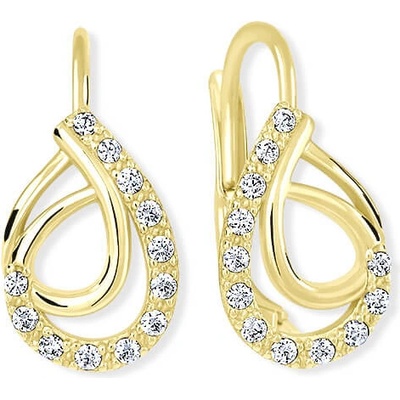 Soliter Zlaté náušnice s kryštálmi 239 001 01065