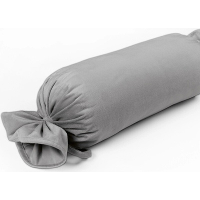 Biante Zamatový vankúš valec bonbon Velvet Prémium SVP-039 Sivý 15x40