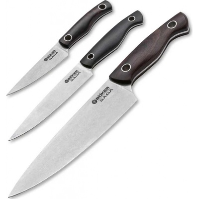 Boker SAGA GRENADILL set kuchyňských nožů 3 ks