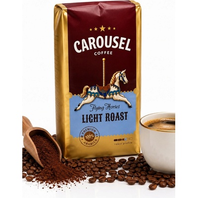 Carousel Coffee Light Roast 100 % Arabica mletá 0,5 kg