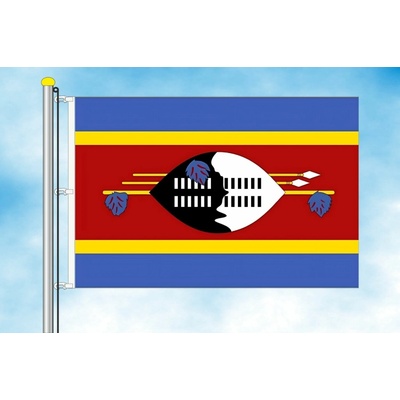 LIBEA, s.r.o. Vlajka Eswatini (Svazijsko) Rozměr: 30×45 cm, Uchycení: Karabiny na stožár