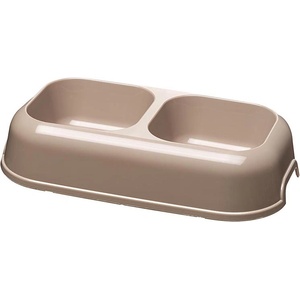 Ferplast Party 16 - синя двойна пластмасова купа за кучета за храна и вода 26, 5 x 15 x 5, 6 см - 350 мл + 350 мл