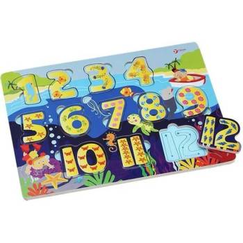 Image 1 of Classic World Дървен пъзел за деца с числа