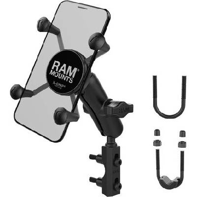 kompletní sestava držáku X-Grip s uchycením na objímku brzdové/spojkové páčky/řidítka motocyklu, RAM Mounts