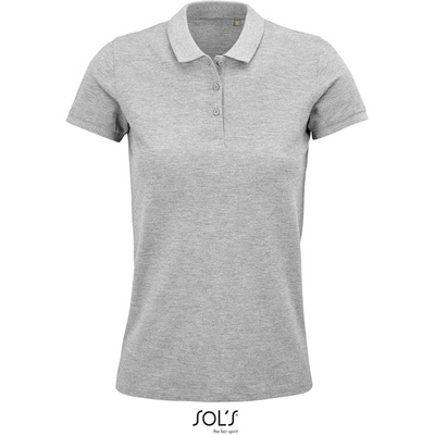 SOL'S Planet Women Dámske polo z bio bavlny sivá mel.