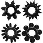 Chisa-novelties Комплект пенис рингове пристегачи "get lock black" 4 бр