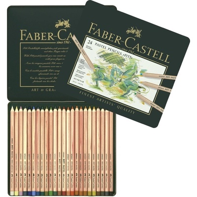 Faber-Castell Umělecké pastely Pitt Pastel plechová krabička 24 barev – Zboží Dáma