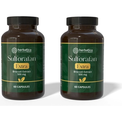 Herbatica 2x Sulforafán EXTRA extrakt z brokolice 500 mg 60 kapsúl