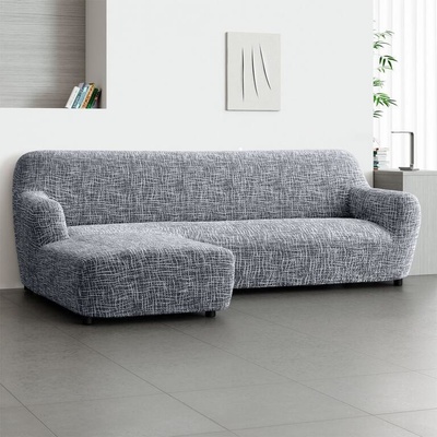 GA.I.CO bielastický potah na sedací soupravu s otomanem vlevo Grafiti Nový antracit 170 - 300 cm – Hledejceny.cz