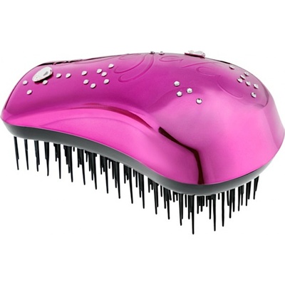 Dessata Original Maxi Swarovski Fuchsia Heart rozčesávacia kefa na vlasy
