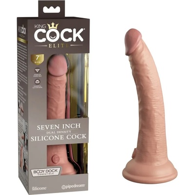 Пенис дилдо от силикон, двойна плътност, 21см. - King Cock Elite Light (PIPE577121)