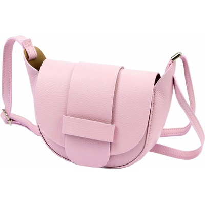 Luka dámska kožená crossbody kabelka púdrovo ružová 25-049