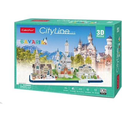 CubicFun Cubic Fun - Пъзел 3D City Line Bavaria 178ч