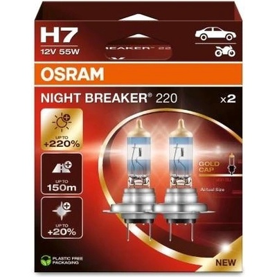 Osram Night Breaker Laser H7 PX26d 12V 55W 64210NB220 2 ks 64210NB220-HFB