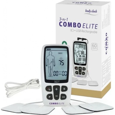 Body-Clock Body Clock 3-in-1 Combo Elite - elektroterapeutický přístroj s 60 programy TENS, EMS, MASÁŽ