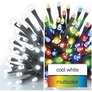 Emos D4AJ01 Světelný řetěz LED vánoční řetěz 2v1 10 m venkovní i vnitřní studená bílá multicolor programy