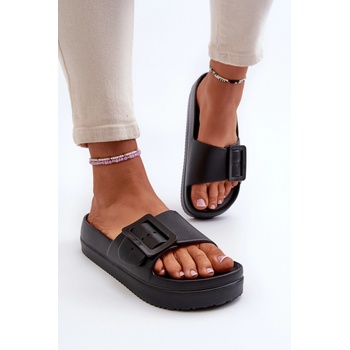 Big star shoes Дамски чехли с платформа от пяна и катарама Big Star Black BIG STAR SHOES | Cheren | ЖЕНИ | 37