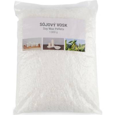 Vosk sójový - peletky k výrobě svíček 1000 g bílá přírodní 1 sáček