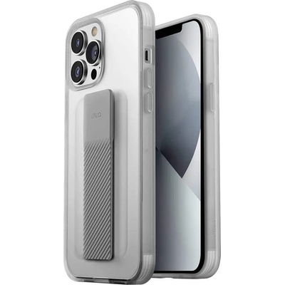 Uniq Heldro Mount Case - хибриден удароустойчив кейс с лента за ръка за iPhone 13 Pro Max (прозрачен-мат)