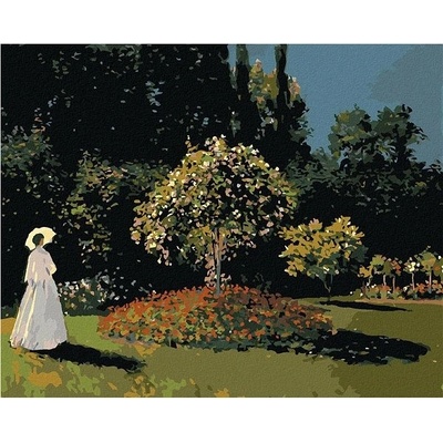 zuty Malování Podle Čísel Žena V Zahradě Claude Monet 80 x 100 Cm Plátno