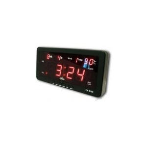  IP-LD-2110 - Дигитален, диоден, стенен, настолен, LED часовник, вътрешен монтаж, 220V, 21x10x3cm (IPLD2110)