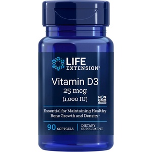 Life Extension Vitamin D3 / Витамин D3 1000 IU, 90 софтгел капсули (01753 LE)