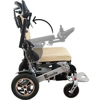 Eroute 8000R Elektrický invalidný vozík s automatickým sklápaním operadla Béžová